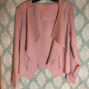 Beautiful Light and Soft Dusty Rose Open Jacket
